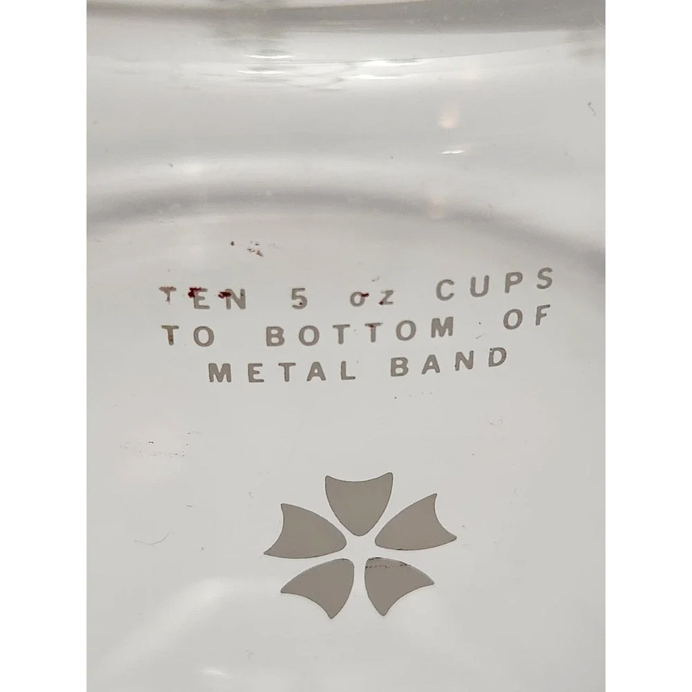 Vintage Mr.‎ Coffee Glass Replacement Pot Carafe 8-10 Cup White Daisy Flowers